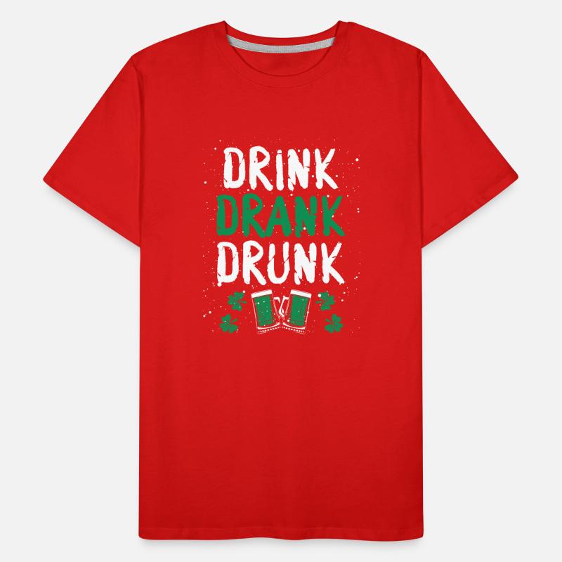 Drunk drinking Men's Premium Organic T-Shirt