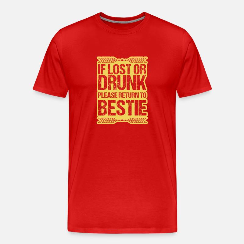 beste freunde - Männer Premium Bio T-Shirt - Rot