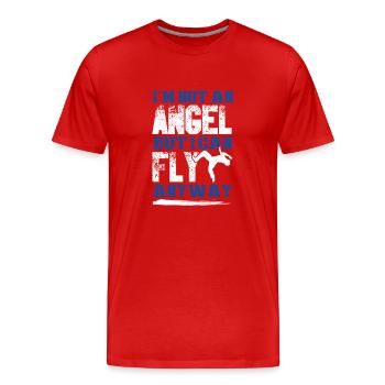 breakdance cooler spruch - Männer Premium Bio T-Shirt - Rot - Vorne - Damien (186cm)