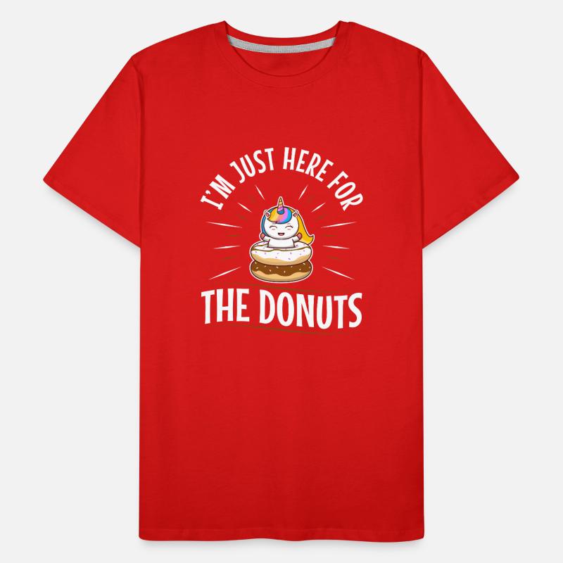 Je suis juste là pour les beignets T-shirt bio Premium Homme