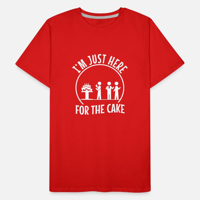 Im just here for the cake wedding Men's Premium Organic T-Shirt