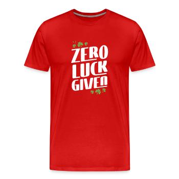 Zero happiness given - Men's Premium Organic T-Shirt - red - Front - Damien (186cm)