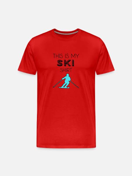 Chemise de ski - T-shirt bio Premium Homme - rouge