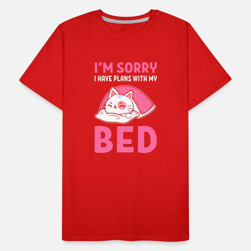 Pläne mit Bett Introvertiert Männer Premium Bio T-Shirt