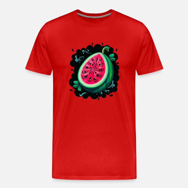 WASSERMELONE - Männer Premium Bio T-Shirt - Rot