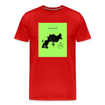 BRACHVOGEL KLANG - Männer Premium Bio T-Shirt - Rot - Vorne - Damien (186cm)