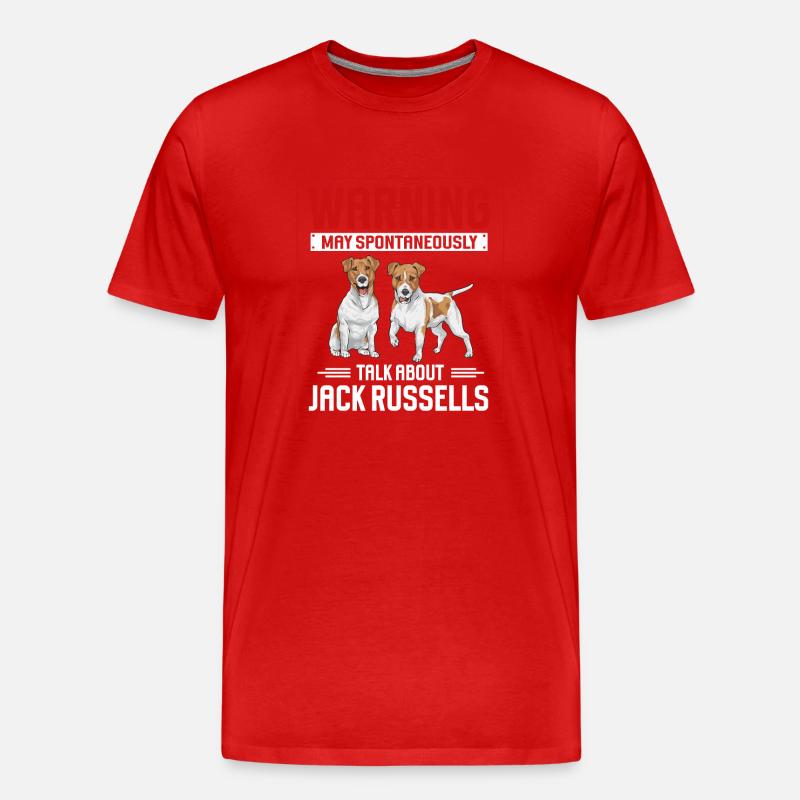 Jack Russell Terrier - Männer Premium Bio T-Shirt - Rot
