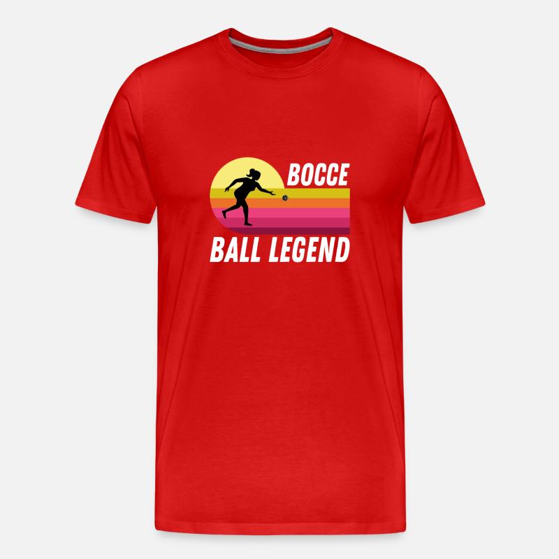 Bocce ball legend - Männer Premium Bio T-Shirt - Rot