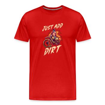 Dirt Bike Dirt Bike Riding Motocross Dirt Biking - Men's Premium Organic T-Shirt - red - Front - Damien (186cm)