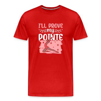 Ich Werde Meine Pointe Unter Beweis Stellen Hobby - Männer Premium Bio T-Shirt - Rot - Vorne - Damien (186cm)