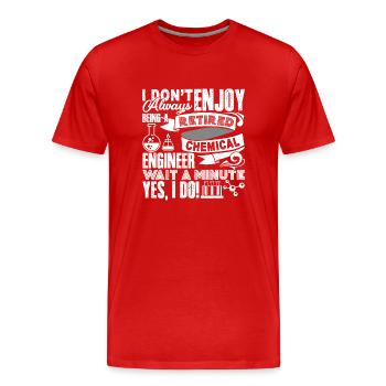 Chemical Engineer Retired Chemical Engineer - Men's Premium Organic T-Shirt - red - Front - Damien (186cm)
