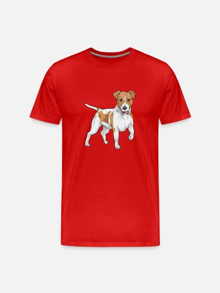 Jack Russell Terrier - Men's Premium Organic T-Shirt - red