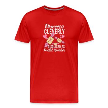 Commis des postes Postlady Postman Post Office - T-shirt bio Premium Homme - rouge - Devant - Damien (186cm)