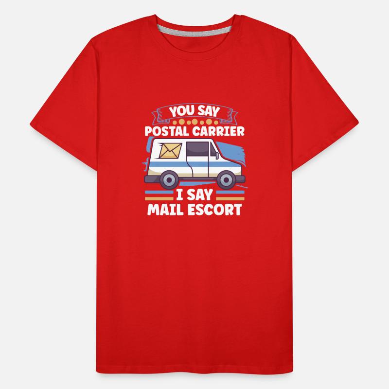 Postangestellte Postdame Postbote Post Männer Premium Bio T-Shirt