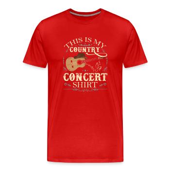 Guitare de concert country - T-shirt bio Premium Homme - rouge - Devant - Damien (186cm)