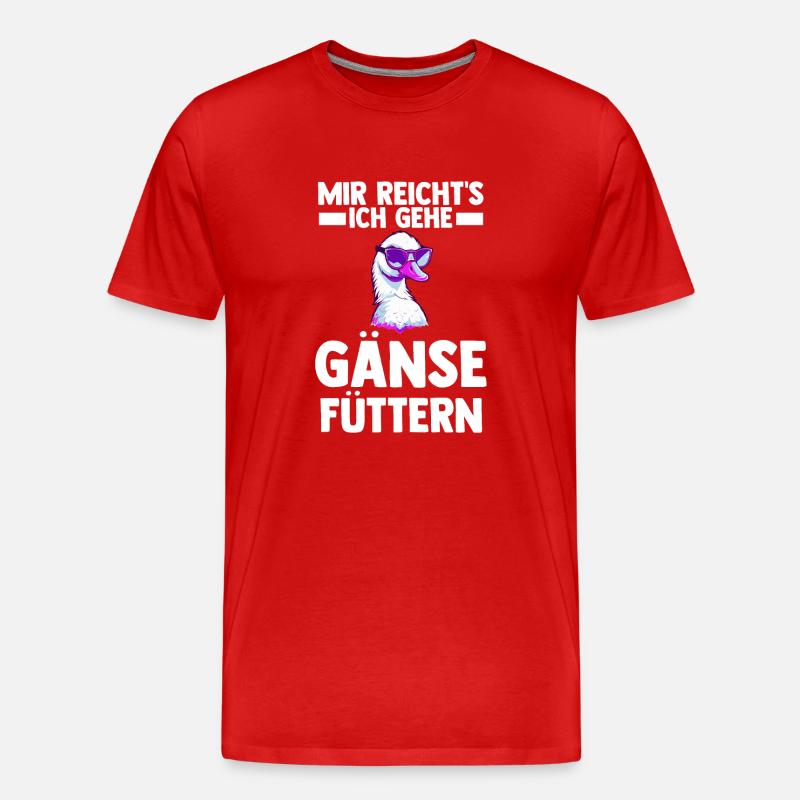 Gans Gänse - Männer Premium Bio T-Shirt - Rot