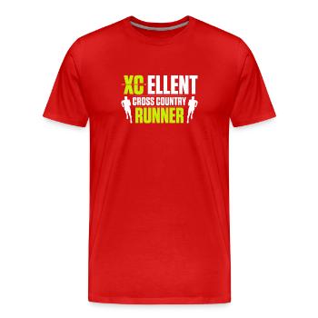 Cross-country skiers Cross-country skiing - Men's Premium Organic T-Shirt - red - Front - Damien (186cm)