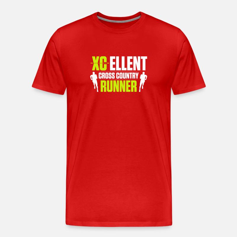 Langlauf Läufer Langlauf - Männer Premium Bio T-Shirt - Rot