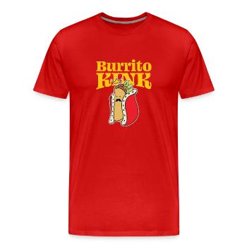 Burrito-König - Männer Premium Bio T-Shirt - Rot - Vorne - Damien (186cm)