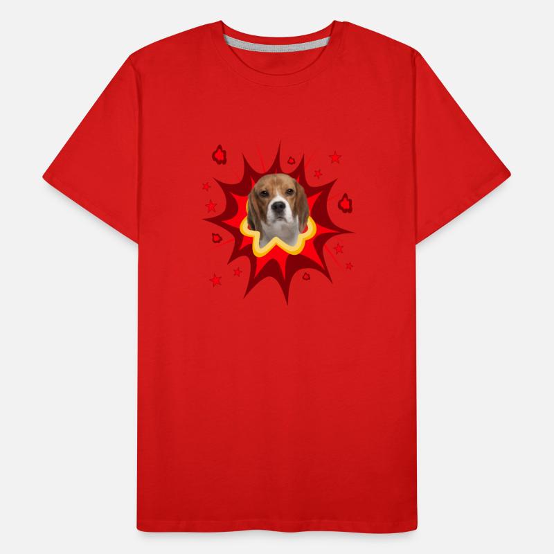 Conception de chien comique - Pow - Beagle T-shirt bio Premium Homme