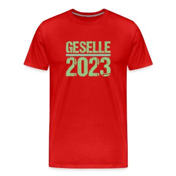 Geselle Gesellenprüfung bestanden Gesellen - Männer Premium Bio T-Shirt - Rot - Vorne - Damien (186cm)