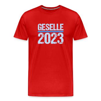 Geselle Gesellenprüfung bestanden Gesellen - Männer Premium Bio T-Shirt - Rot - Vorne - Damien (186cm)