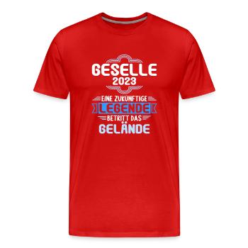 Geselle Gesellenprüfung bestanden Gesellen - Männer Premium Bio T-Shirt - Rot - Vorne - Damien (186cm)