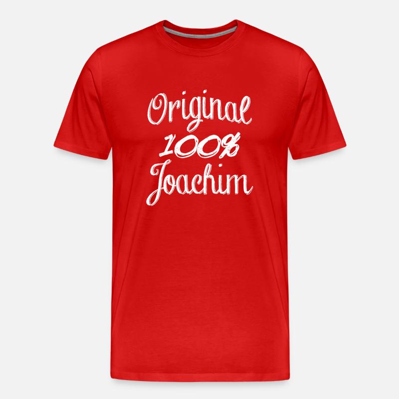 Original 100% Joachim - Männer Premium Bio T-Shirt - Rot