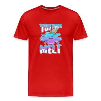 Tu me fais fondre, crème glacée - T-shirt bio Premium Homme - rouge - Devant - Damien (186cm)