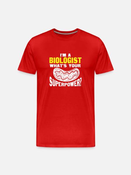 Biology Gift Biologist - Men's Premium Organic T-Shirt - red