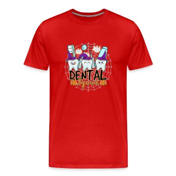 Zahn Zähne Zahnarzt Zahnmedizinische Angestellte - Männer Premium Bio T-Shirt - Rot - Vorne - Damien (186cm)