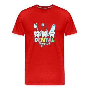 Zahn Zähne Zahnarzt Zahnmedizinische Angestellte - Männer Premium Bio T-Shirt - Rot - Vorne - Damien (186cm)