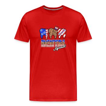 Zahn Zähne Zahnarzt Zahnmedizinische Angestellte - Männer Premium Bio T-Shirt - Rot - Vorne - Damien (186cm)