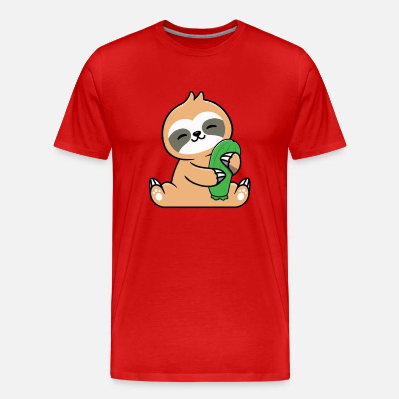 Zucchini - Männer Premium Bio T-Shirt - Rot