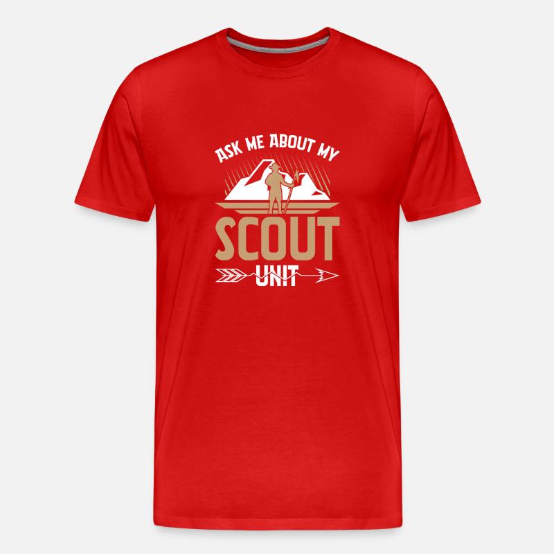 Pfadfinderführer - Männer Premium Bio T-Shirt - Rot