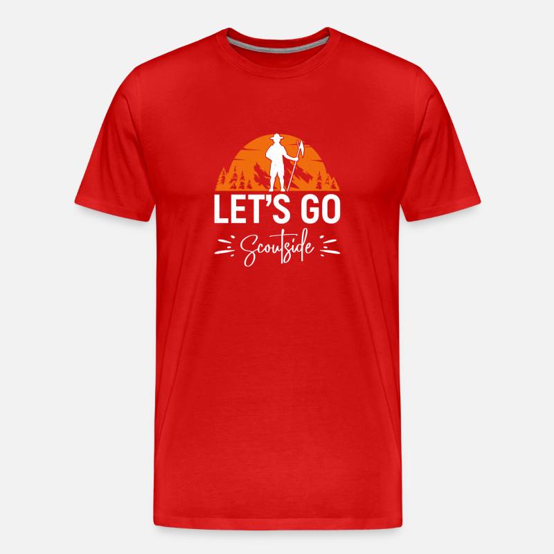 Pfadfinderführer - Männer Premium Bio T-Shirt - Rot