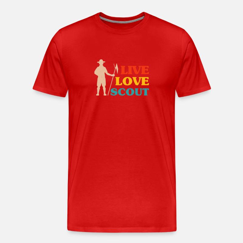 Pfadfinderführer - Männer Premium Bio T-Shirt - Rot