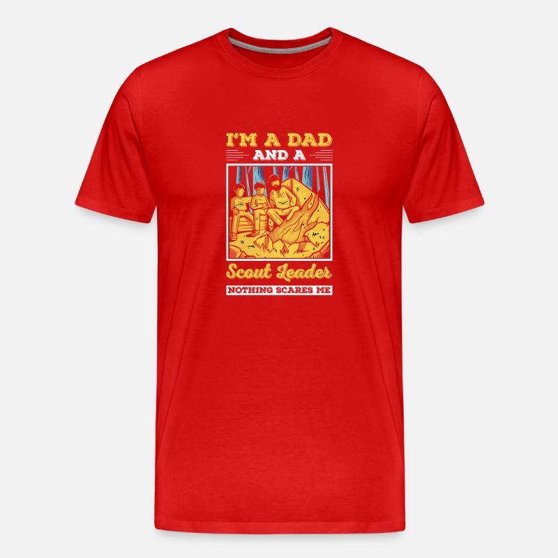 Pfadfinderführer - Männer Premium Bio T-Shirt - Rot