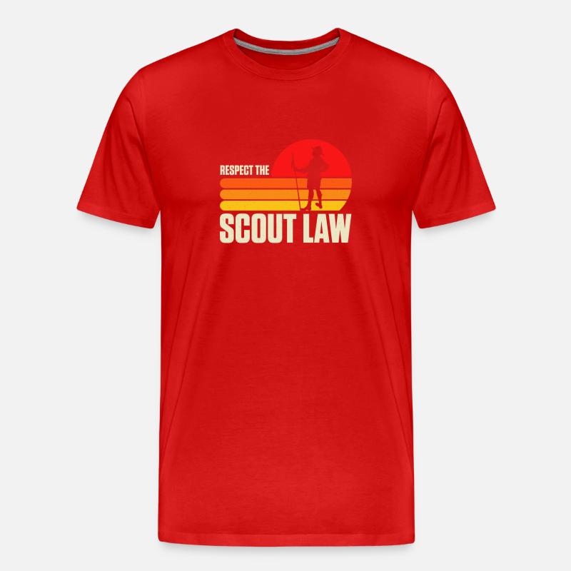 Pfadfinderführer - Männer Premium Bio T-Shirt - Rot