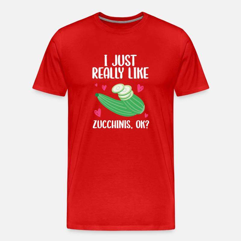Zucchini - Männer Premium Bio T-Shirt - Rot