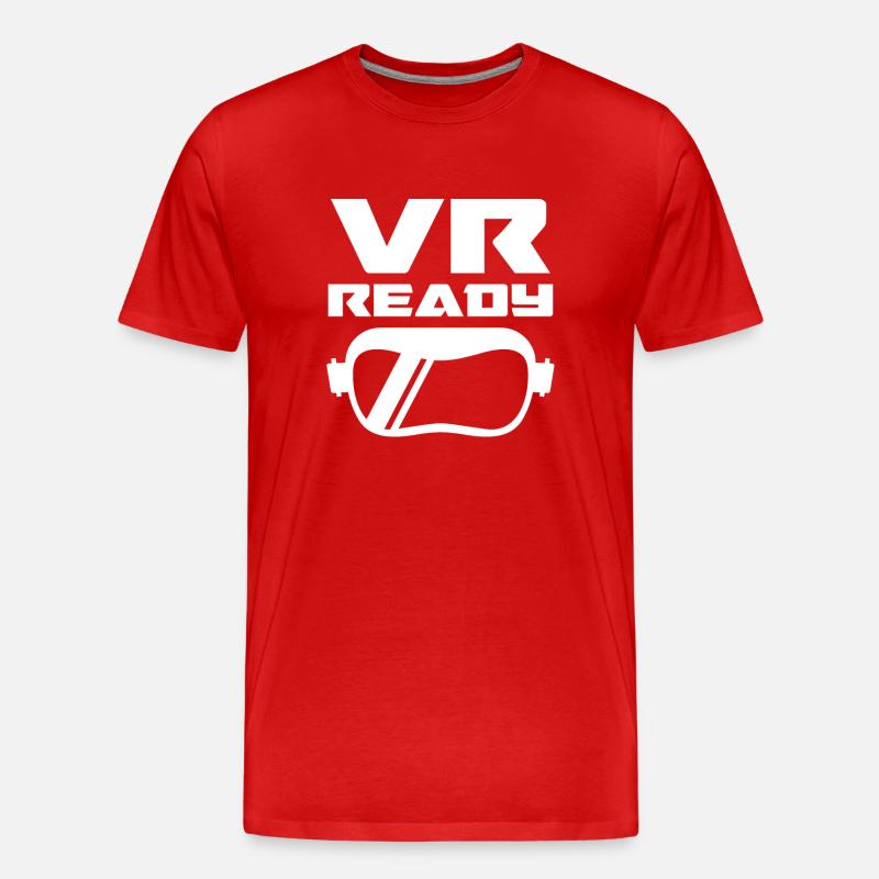 Virtual Reality VR Geschenk - Männer Premium Bio T-Shirt - Rot
