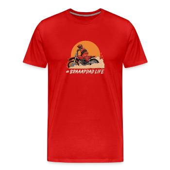 Dirt Bike Dirt Bike Riding Motocross Dirt Biking - Men's Premium Organic T-Shirt - red - Front - Damien (186cm)