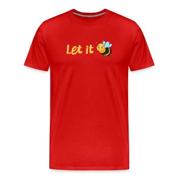 Let it Bee - Männer Premium Bio T-Shirt - Rot - Vorne - Damien (186cm)