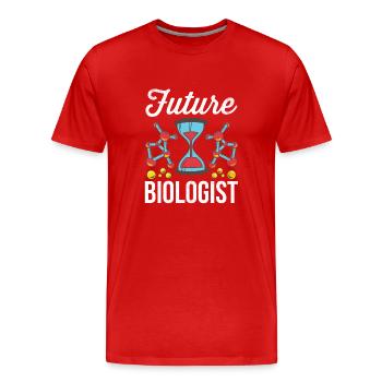 Futur Biologiste Biologiste Profession de Biologie - T-shirt bio Premium Homme - rouge - Devant - Damien (186cm)