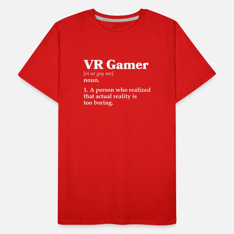 Virtual Reality VR Geschenk Männer Premium Bio T-Shirt