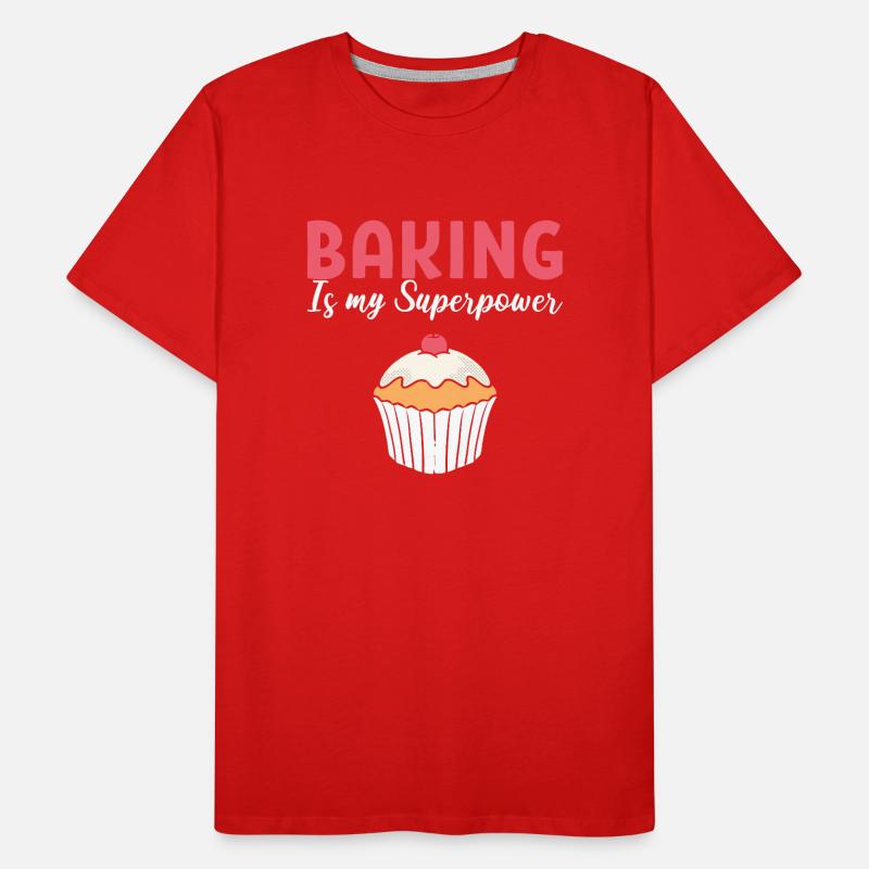 Baking Is My Superpower Bäcker Männer Premium Bio T-Shirt