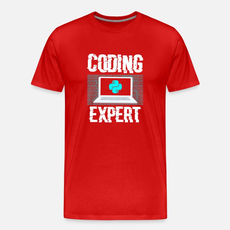 Coding Experte Coder Programmieren Programmierer - Männer Premium Bio T-Shirt - Rot