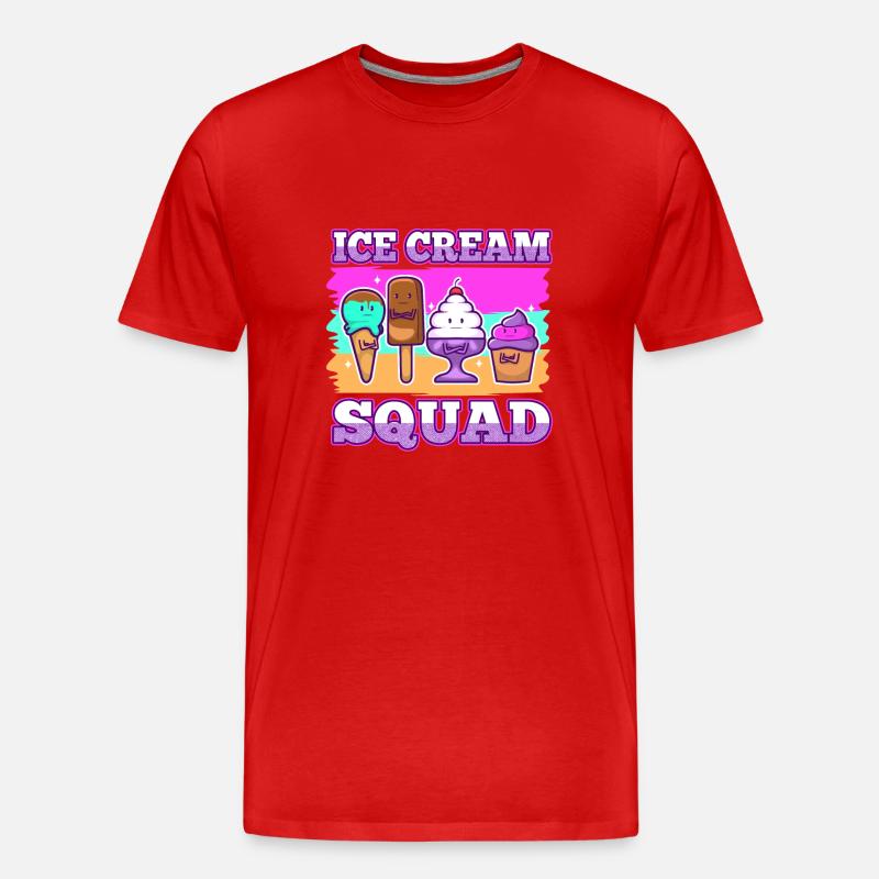Ice cream squad - Männer Premium Bio T-Shirt - Rot