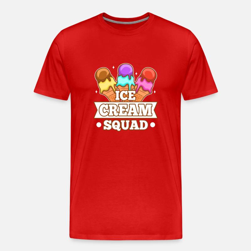 Ice cream squad - Männer Premium Bio T-Shirt - Rot