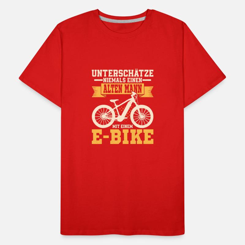 Unterschätze niemals einen alten Mann mit einem E- Männer Premium Bio T-Shirt